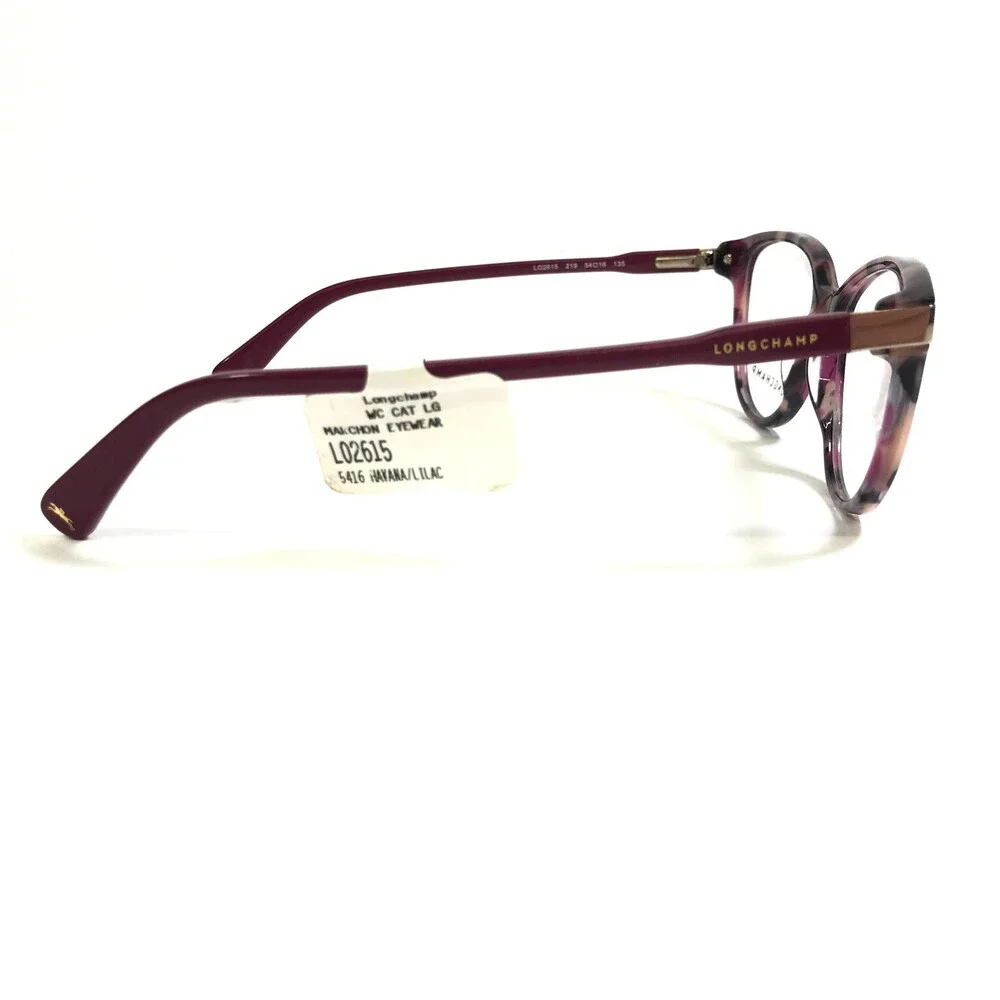 Longchamp Eyeglasses Frames LO2615 219 Purple Tortoise Cat Eye 54-16-135